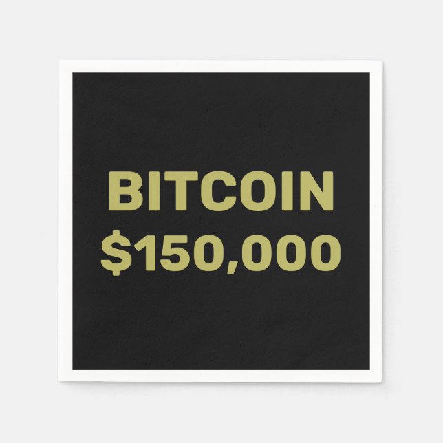 Serviette En Papier Célébration de Bitcoin à 150000 (Devant)