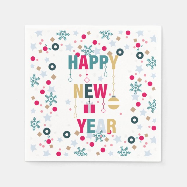 Serviette En Papier Célébration de la nouvelle année (Devant)