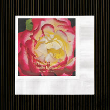 Célébration de la vie Élégante Rose Rouge et Or Fl
