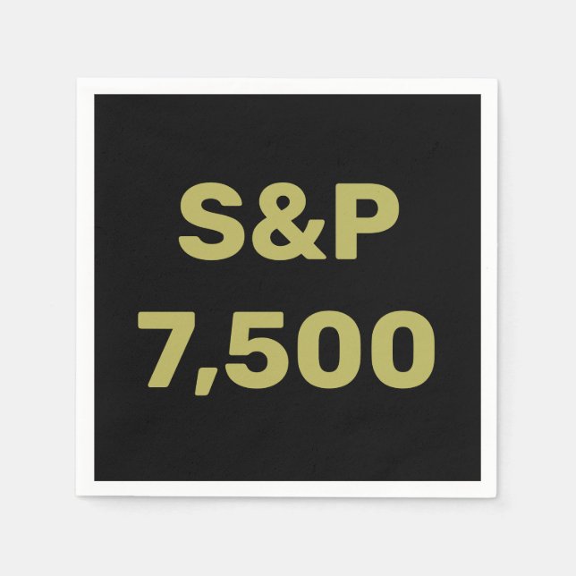 Serviette En Papier Célébration de l'indice boursier S&P 7 500 (Devant)