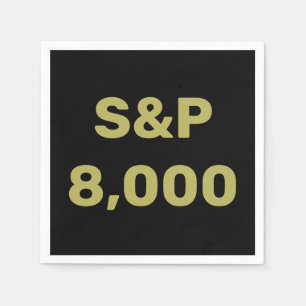 Serviette En Papier Célébration de l'indice boursier S&P 8 000