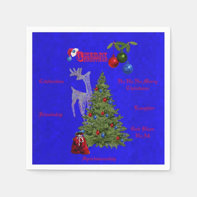 Serviette En Papier Célébration de Noël de Lawn Bowls, (Devant)