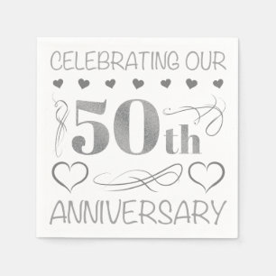 Serviette En Papier Célébration de notre 50e anniversaire