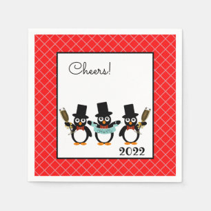 Serviette En Papier Célébration de Pingouins Papier Napkin