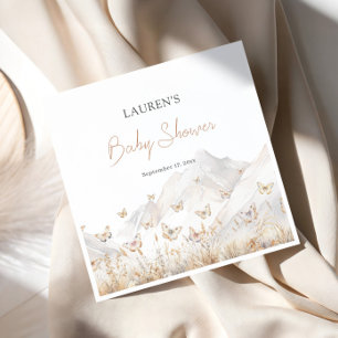 Serviette En Papier Célébration de prairie de montagne aux papillons
