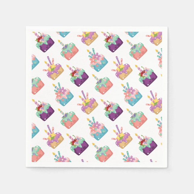 Serviette En Papier Célébration des gâteaux (Devant)