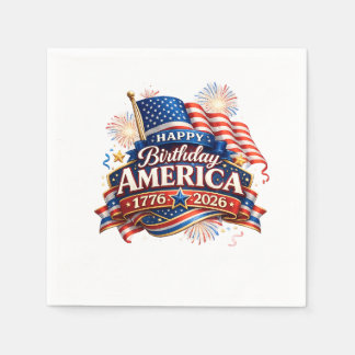 Serviette En Papier célébration du 250e anniversaire de l'Amérique