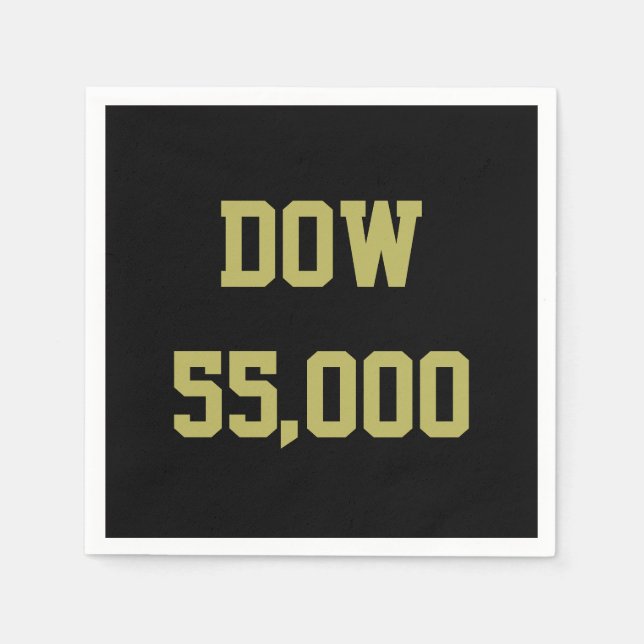 Serviette En Papier Célébration du Dow 55 000 du marché boursier (Devant)