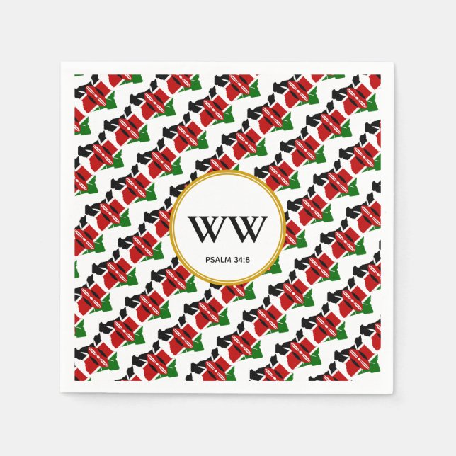 Serviette En Papier Célébration du drapeau du KENYA Anniversaire Fête  (Devant)