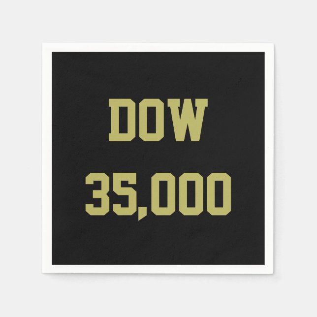 Serviette En Papier Célébration du marché Stock Dow 35000 (Devant)