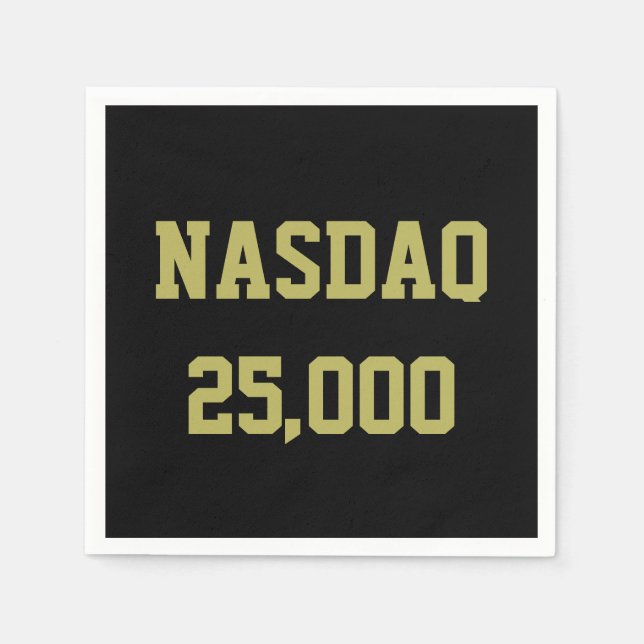 Serviette En Papier Célébration du NASDAQ 25000 en Bourse (Devant)