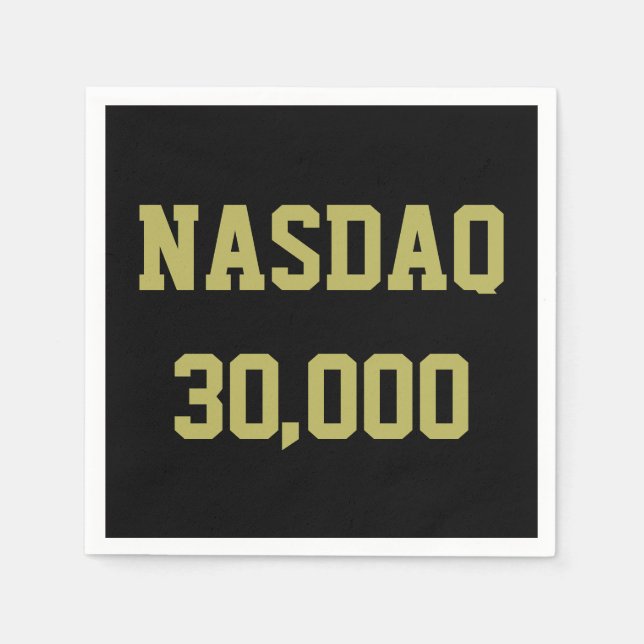 Serviette En Papier Célébration du NASDAQ à 30 000 points en Bourse (Devant)