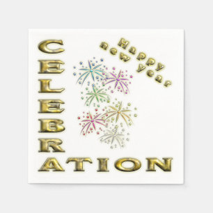 Serviette En Papier Célébration happy new year