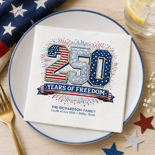 Serviette En Papier Célébration patriotique de la fête du 14 juillet 2