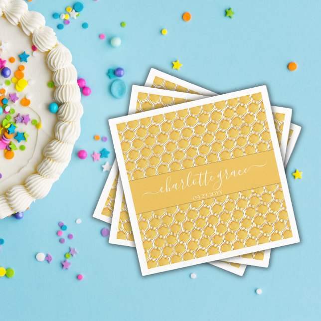 Serviette En Papier Célébration sur le thème de la première abeille (Créateur téléchargé)