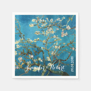 Serviette En Papier Célèbre art, Amandiers en fleurs. Van Gogh