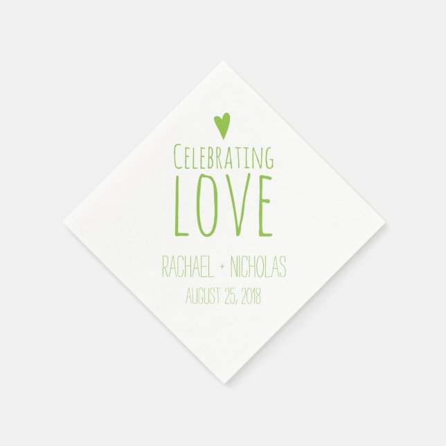 Serviette En Papier Célébrer l'amour | MARIAGE (Coin)