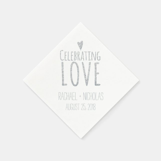 Serviette En Papier Célébrer l'amour | MARIAGE (Coin)