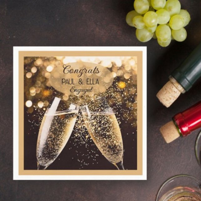 Serviette En Papier Célébrez les fiancés ! Serviettes de fête ! (Créateur téléchargé)