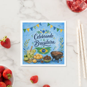 Serviette En Papier Célébrons le Brésil