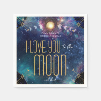 Serviette En Papier Céleste à la lune et serviettes arrière