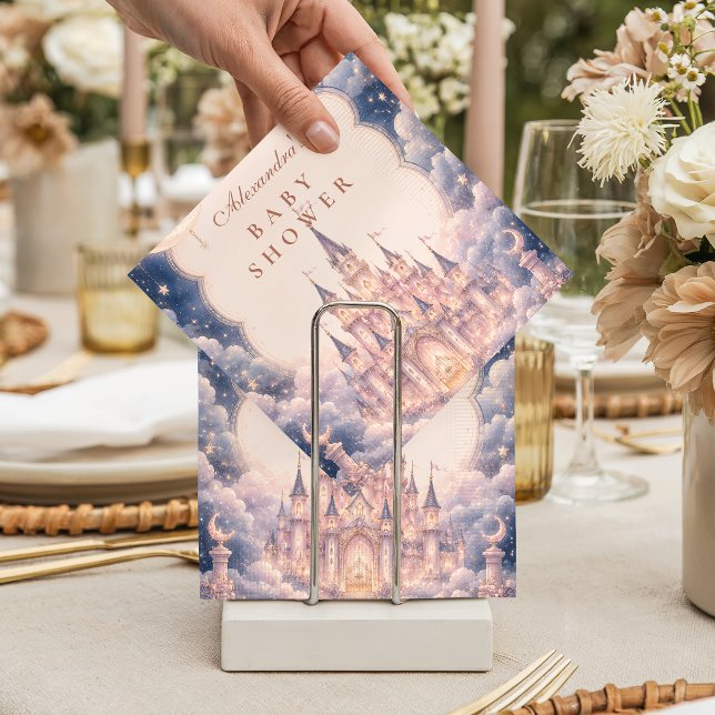 Serviette En Papier Céleste Fête de Naissance au Château de Princesse (Créateur téléchargé)