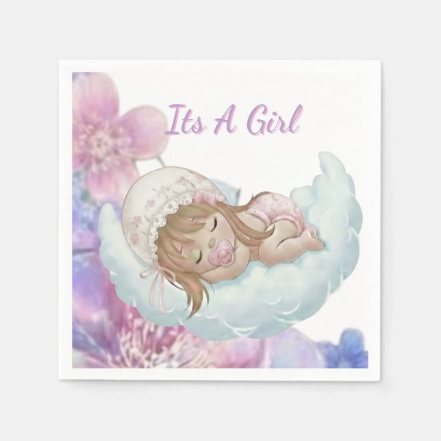 Serviette En Papier Celestial Baby shower  (Devant)