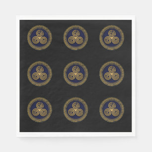 SERVIETTE EN PAPIER CELTIC SWIRLS CERCLE NAPKIN