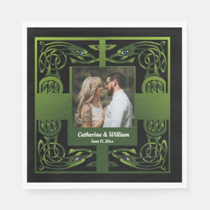 Serviette En Papier Celtique irlandais vert traditionnel