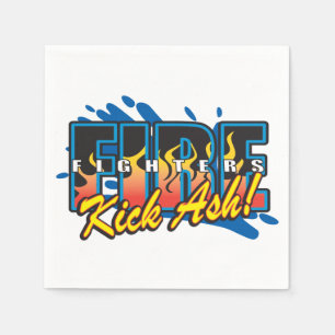 Serviette En Papier Cendre de coup-de-pied de pompiers !