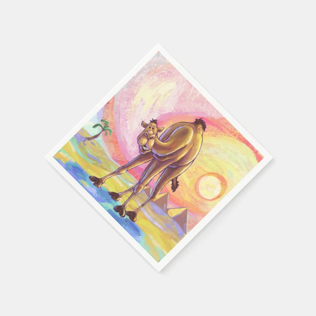 Serviette En Papier Centre de Soirée Cute Camel (Coin)