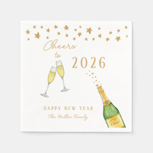 Serviette En Papier Cépage Champagne Félicitations à la fête du Nouvel