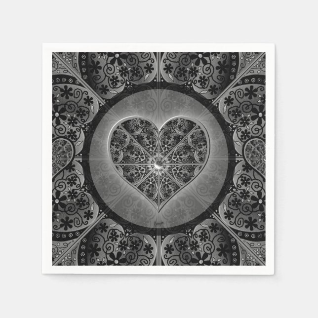 Serviette En Papier Céramique noir (Devant)