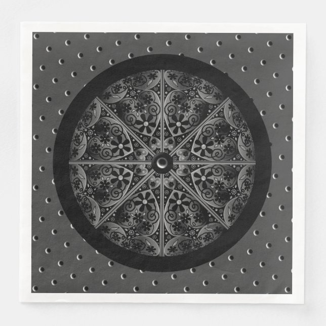 Serviette En Papier Céramique noir (Devant)