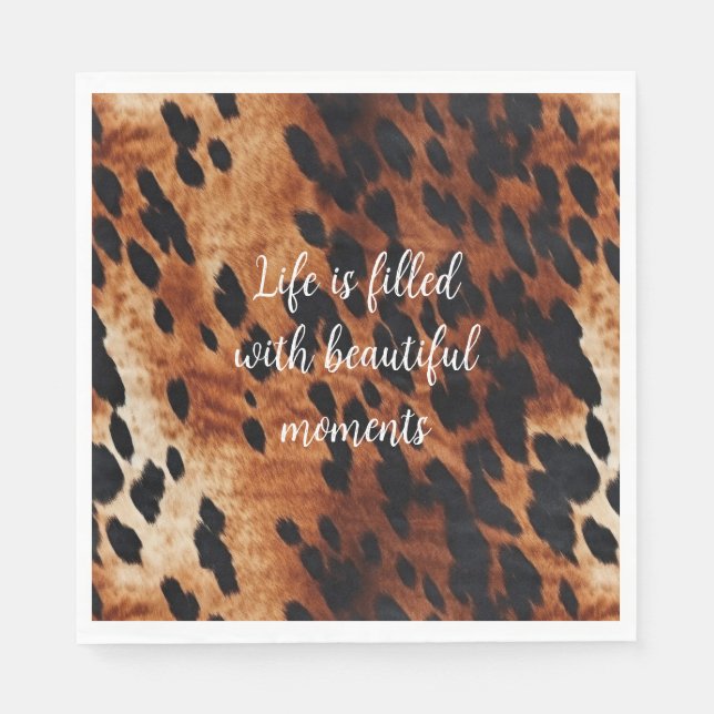 Serviette En Papier Céramique noire Brown Western Cream (Devant)