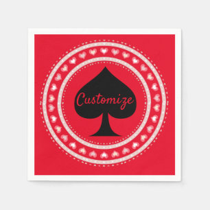 Serviette En Papier Cercle Coeurs Black Spade Thunder_Cove