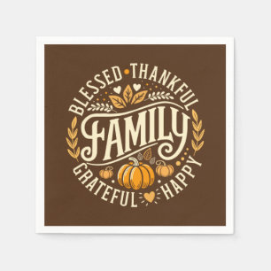 Serviette En Papier Cercle de gratitude – Icônes d'automne