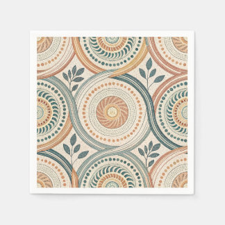 Serviette En Papier Cercle spirituel bohème Mandala & Art botanique de