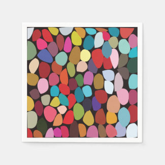Serviette En Papier Cercles Abstraits colorés
