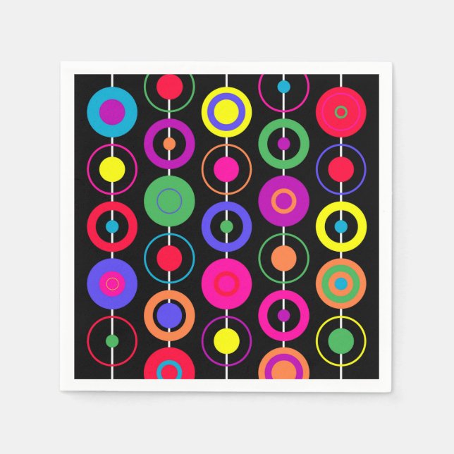 Serviette En Papier Cercles de conception (Devant)