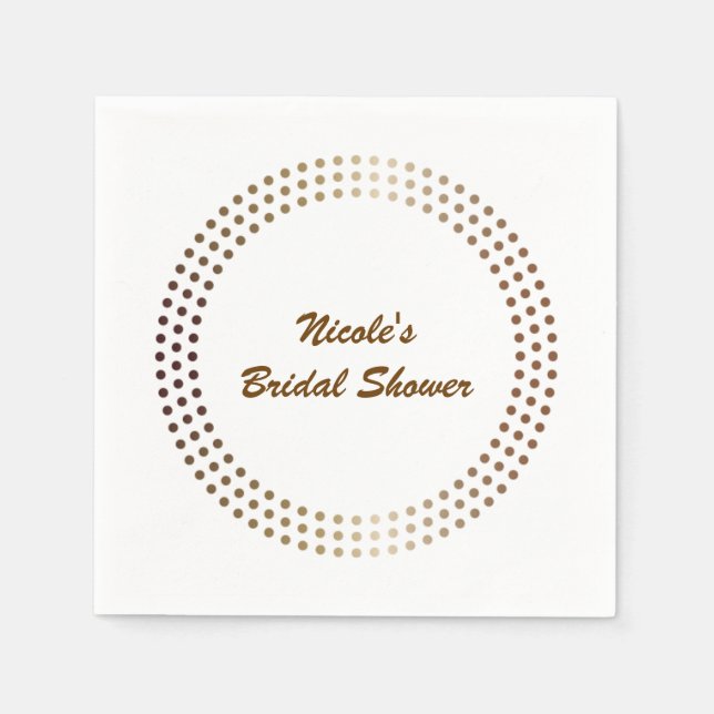 Serviette En Papier Cercles d'or pointillé moderne Dots Glam Party (Devant)