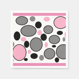 SERVIETTE EN PAPIER CERCLES ET OVALS