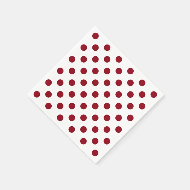 Serviette En Papier Cercles Pois rouges Crimson (Coin)