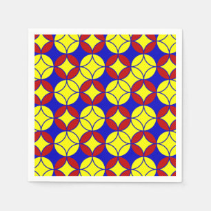 Serviette En Papier Cercles primaires-NAPKINS 10 PAPIERS