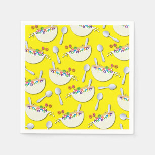 Serviette En Papier Cereal Bowl Enfants Slepover Anniversaire fête mig
