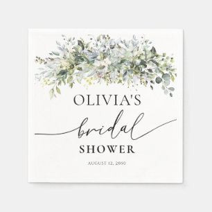 Serviette En Papier Cérémonie des Mariages floraux Eucalyptus Napkin