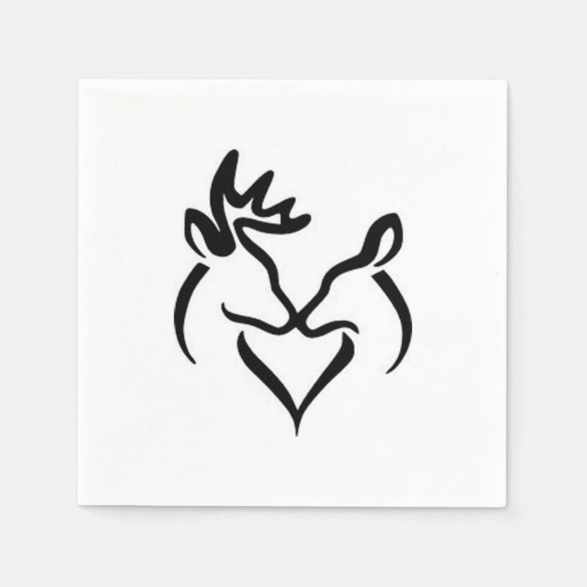 Serviette En Papier Cerf (Devant)