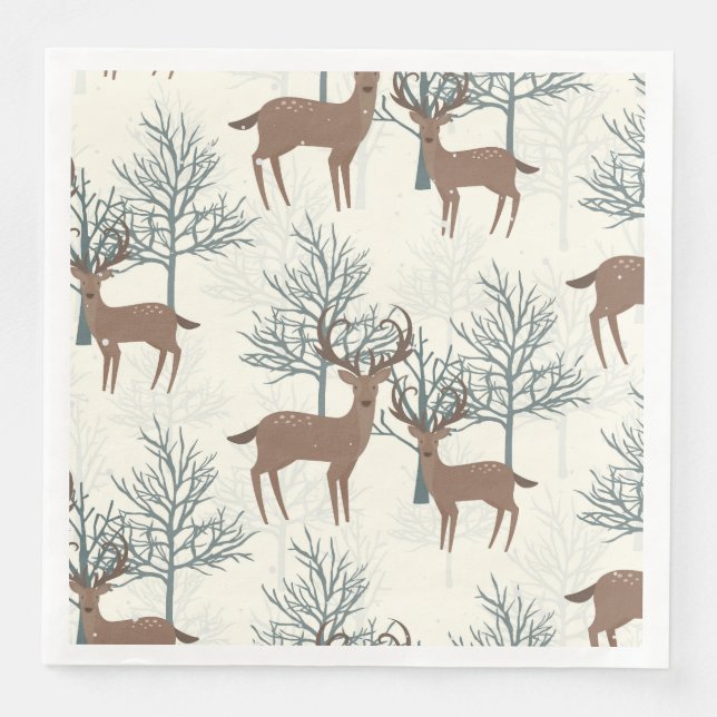 Serviette En Papier Cerf de forêt (Devant)