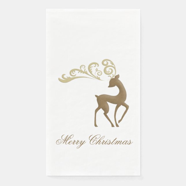 Serviette En Papier Cerf de Noël (Devant)