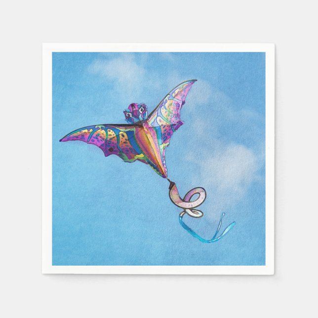 Serviette En Papier Cerf-volant dragon (Devant)